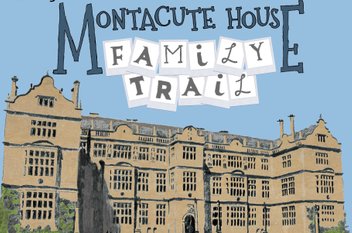 sally barnett illustration frome bath illustration illustrator bristol illustration montacute house family trail booklet front cover with monkey and parrot national portrait gallery national trust family trail booklet
