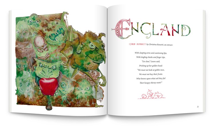 Fairytale illustration Sally Barnett Illustrator children's books - Christina Rosetti, Goblin's Market
